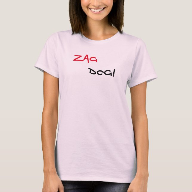 T-shirt rose Zag Chien (Devant)