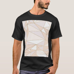 T-shirt Rosegold rose : Abstrait luxe géométrique