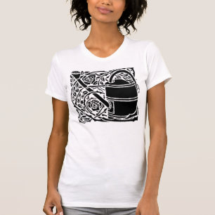 T-shirt Roses Art nouveau et canettes d'eau