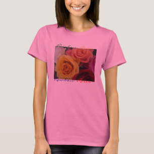 T-shirt Roses d'arc-en-ciel