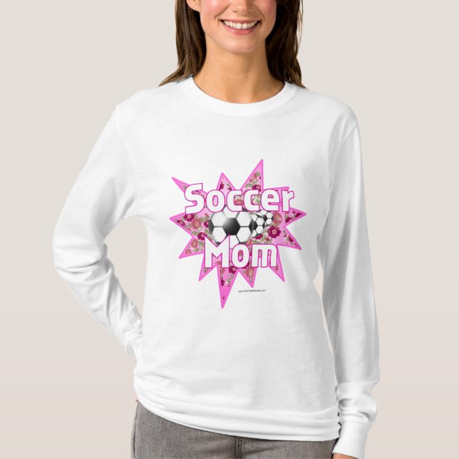 T-shirt Roses de maman de football (Devant)