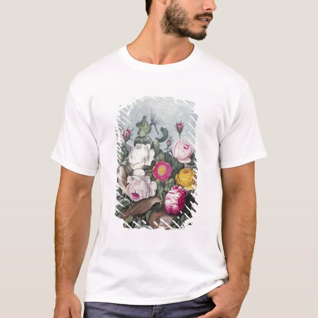 T-shirt Roses, 'du temple de Flora (Devant)