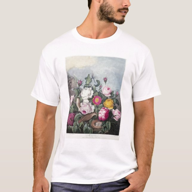 T-shirt Roses, 'du temple de Flora (Devant)