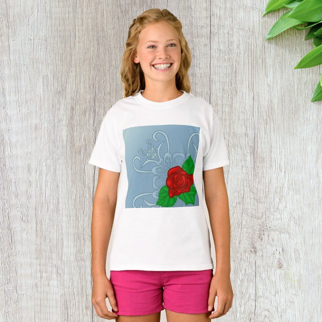 T-shirt Roses Filles Rouges (Créateur téléchargé)