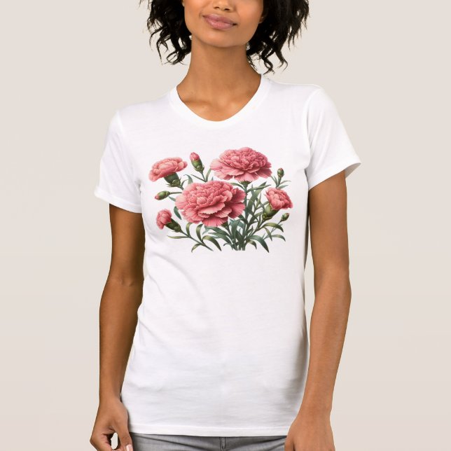 T-shirt Roses oeillets slim (Devant)
