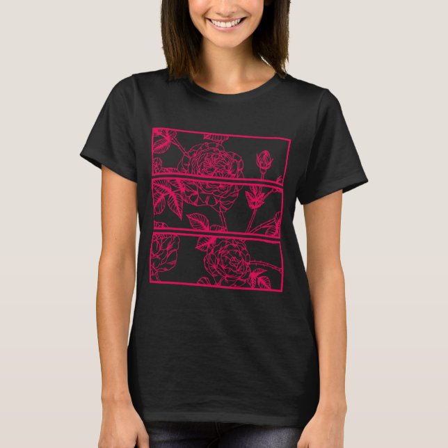 T-shirt Roses rouges Vêtements esthétiques Grunge doux Got (Devant)