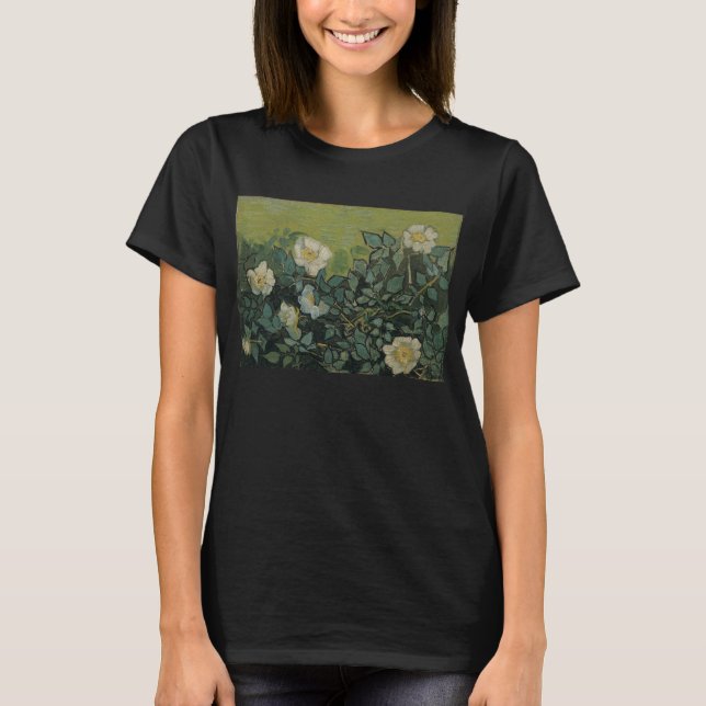 T-shirt Roses sauvages par Vincent van Gogh (Devant)