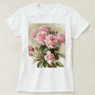 T-shirt Roses victoriens roses chics minables