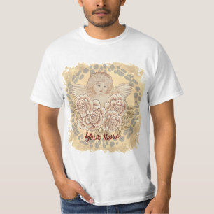 T-shirt Roses vintages Cherub Angel