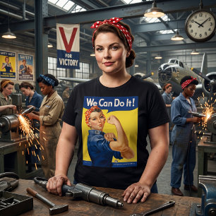 T-shirt Rosie la riveteuse patriotique vintage, nous pouvo