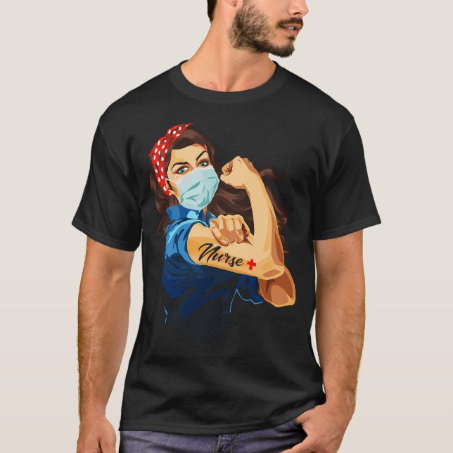 T-shirt Rosie Le Riveter - Infirmière (Devant)
