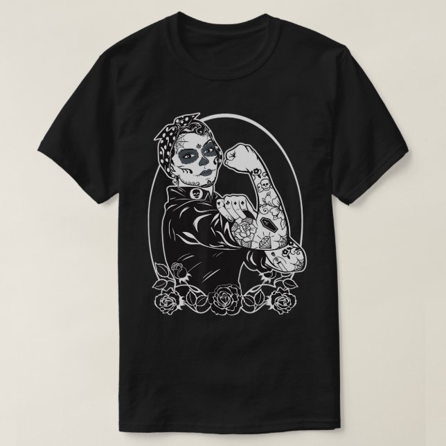 T-shirt Rosie Le Riveter Muertos Feminist (Design devant)