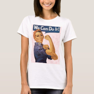 T-shirt Rosie le rivoir nous pouvons le faire pois rouge