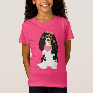 T-Shirt Rosie l'épagneul cavalier rose du Roi Charles