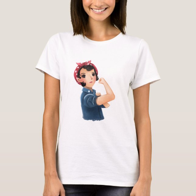 T-shirt rosie les femmes de rivoir nous pouvons le faire ! (Devant)