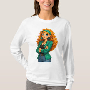 T-Shirt Rosie Max Cartoon Girl – Jolie Orange Bouc