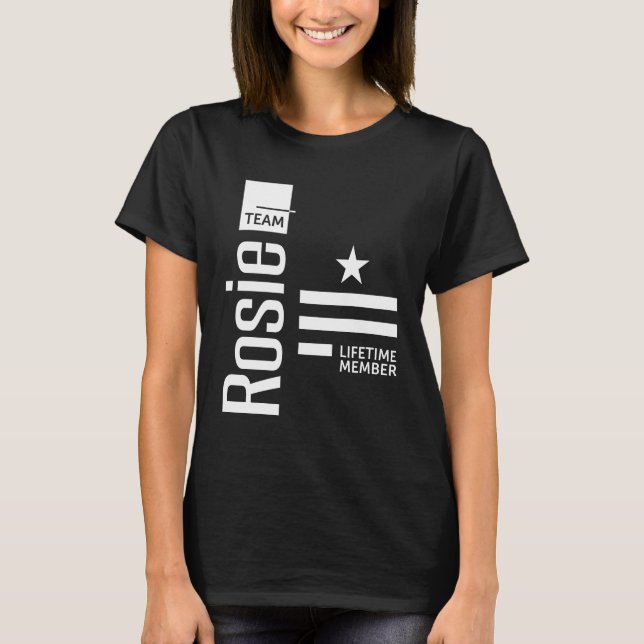 T-shirt Rosie Nom personnalisé Cadeau Anniversaire (Devant)