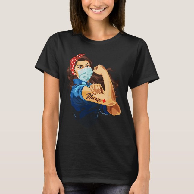 T-shirt Rosie The Riveter - Infirmière (Devant)
