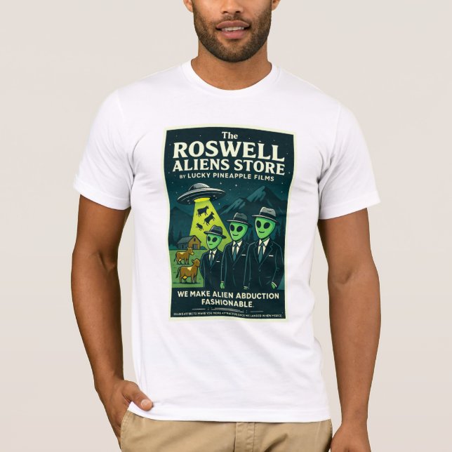T-shirt Roswell Aliens 1950's Retro Enduction à la mode (Devant)