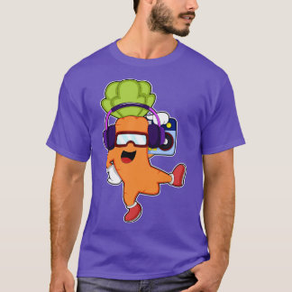 T-shirt rotation sur Musique avec casque audio