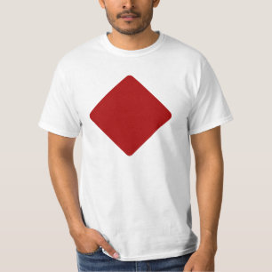 T - Shirt, roter Diamant, Spielkarte-Symbol T-Shirt