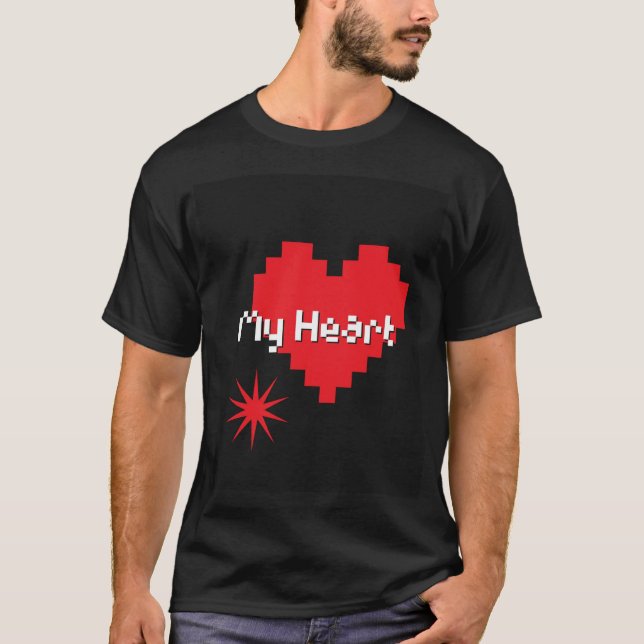 T-Shirt rotes Herz  (Vorderseite)