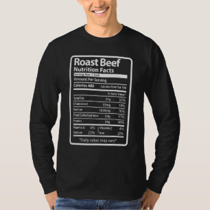 T-shirt Rôti de boeuf valeur nutritive pour Thanksgiving C