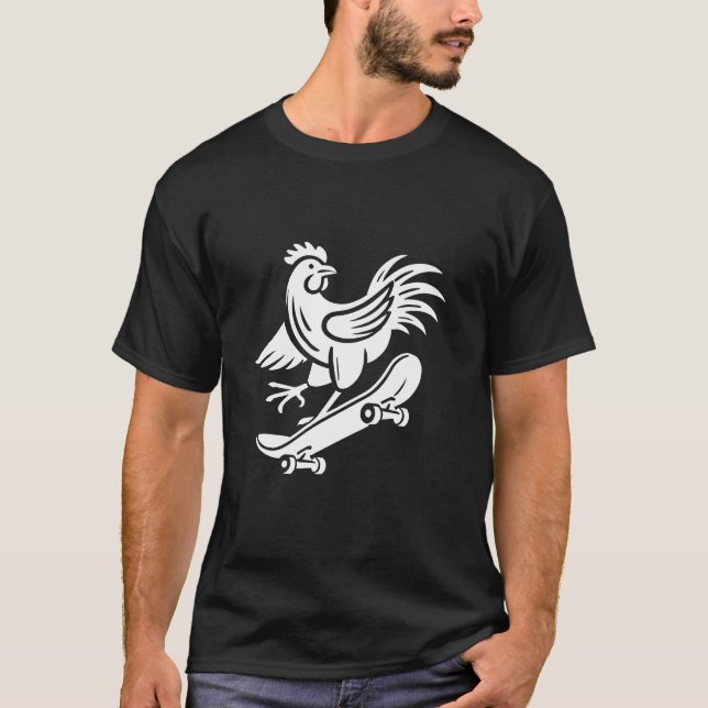 T-shirt Rôtisseur de poule de poulet silhouette minimalist (Devant)