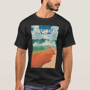 T-shirt Rotorua Nouvelle-Zélande Illustration Voyage Art R