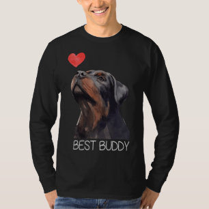 T-shirt Rottweiler Best Buddy Dog Heart 6