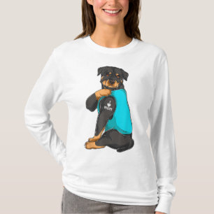 T-shirt Rottweiler I Love Maman Tattoo Apparel, Chien Mama