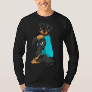 T-shirt Rottweiler I Love Papa Tattoo Vêtements Chien Papa