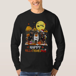 T-shirt Rottweiler Joyeux Hallothanksmas Halloween Thanksg