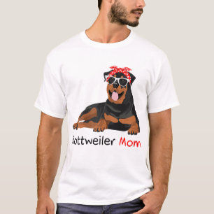 T-shirt Rottweiler Mom Bandana Womens Rottweiler Chien