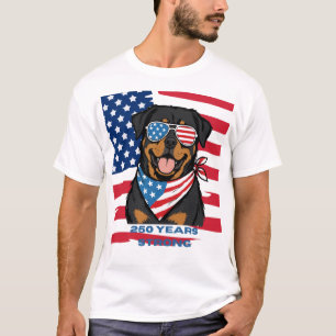 T-shirt Rottweiler patriotique