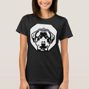 T-shirt Rottweiler portant Tiara Cute Princess Chien race