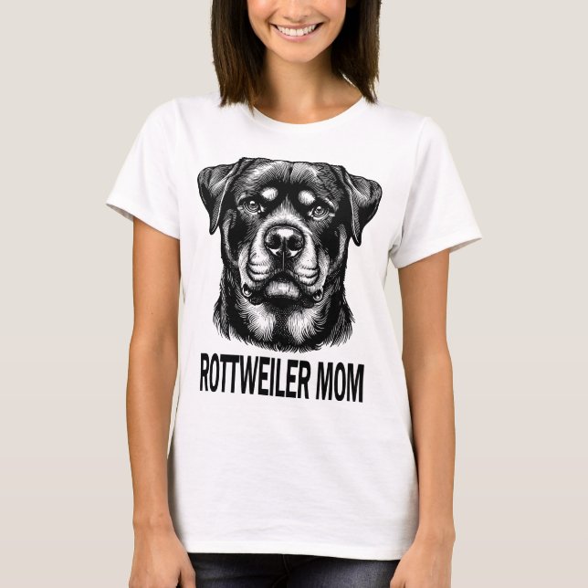 T-shirt Rottweiler - Rotti- Rottweiler Mom (Devant)