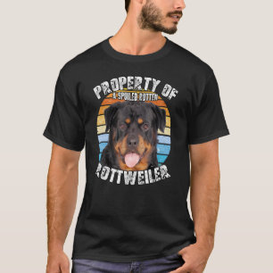 T-shirt Rottweiler Rottie Smiling Propriété Rétro De