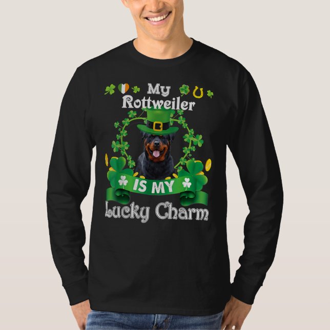 T-shirt Rottweiler St Patrick S Day Amoureux des chiens ir (Devant)