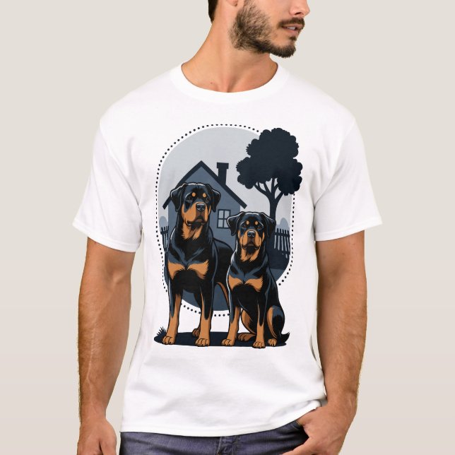 T-shirt Rottweilers - Family - Home (Devant)