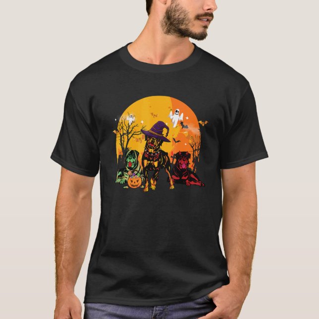 T-shirt Rotweiler Costume d'Halloween Doigt Rottie (Devant)