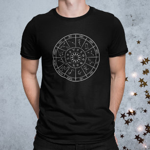 T-shirt Roue Calendrier Zodiac Symboles d'astrologie
