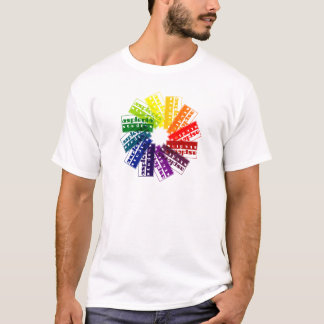 T-shirt Roue de couleur d'asplénie