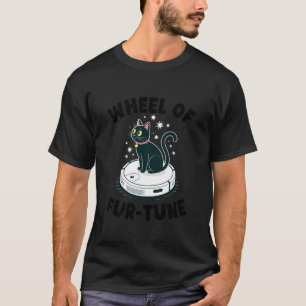 T-shirt Roue de Fur-Tune Chat Blague Aspirateur Robot Ca