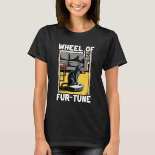 T-shirt Roue de Fur-Tune Chat sur aspirateur robot Chat 
