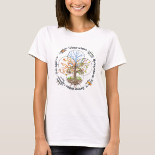 T-shirt Roue de l'année Arbre saisonnier Tee