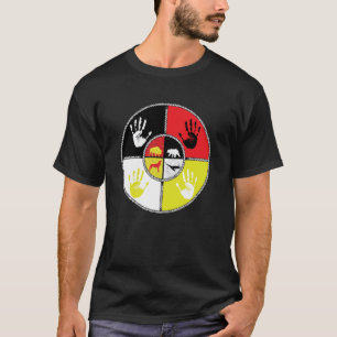 T-shirt Roue de médecine Animaux spirituels Autochtones Am