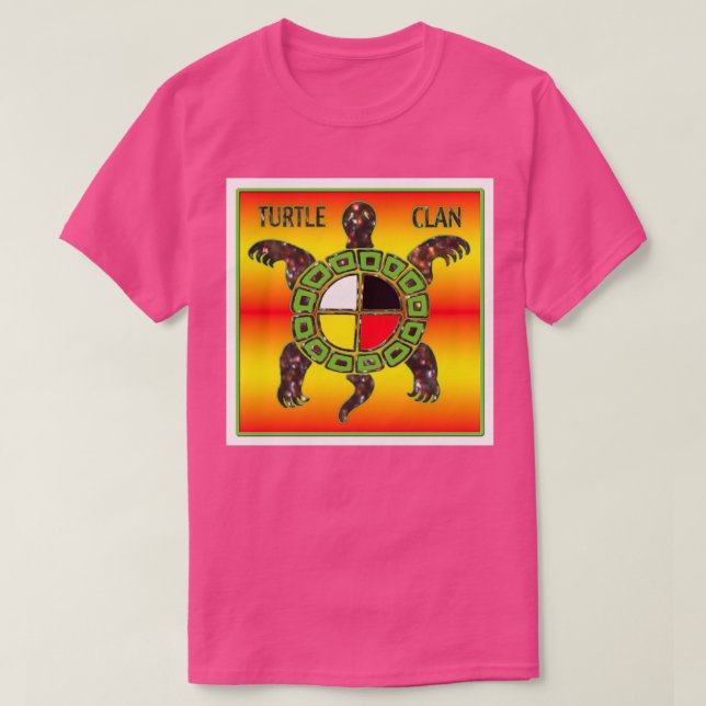 T-shirt Roue de médecine de clan tortue (Design devant)