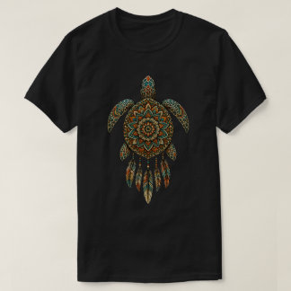 T-shirt Roue de médecine de la tortue de mer amérindienne