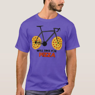 T-shirt Roue de motivation Pizza Vélo Motard Statement 